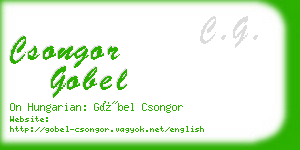 csongor gobel business card